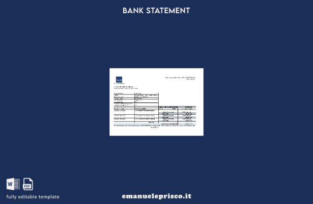 modello Excel di estratto conto ADB delle Isole Salomone in stile verificato
